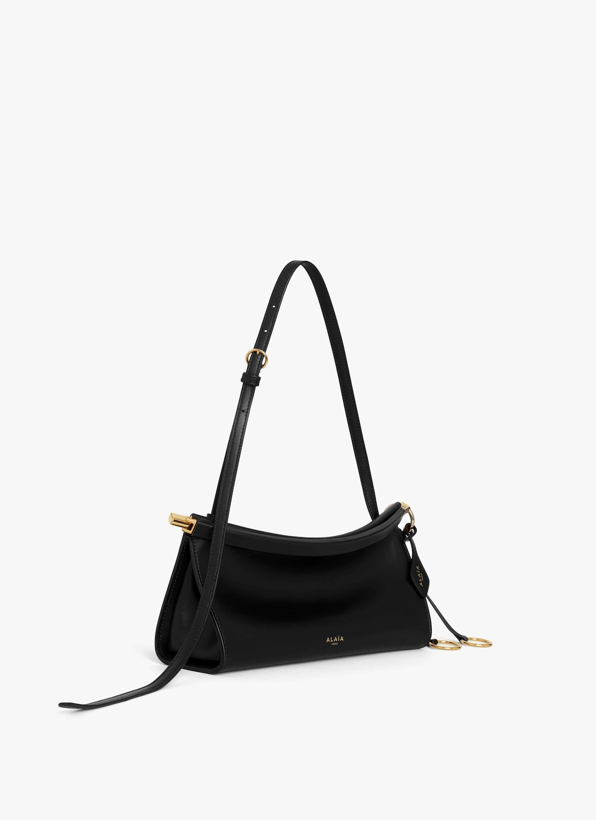 LE CLICK EAST WEST SMALL BAG IN LEATHER ALAÏA BLACK LE CLICK EAST WEST SMALL BAG IN LEATHER